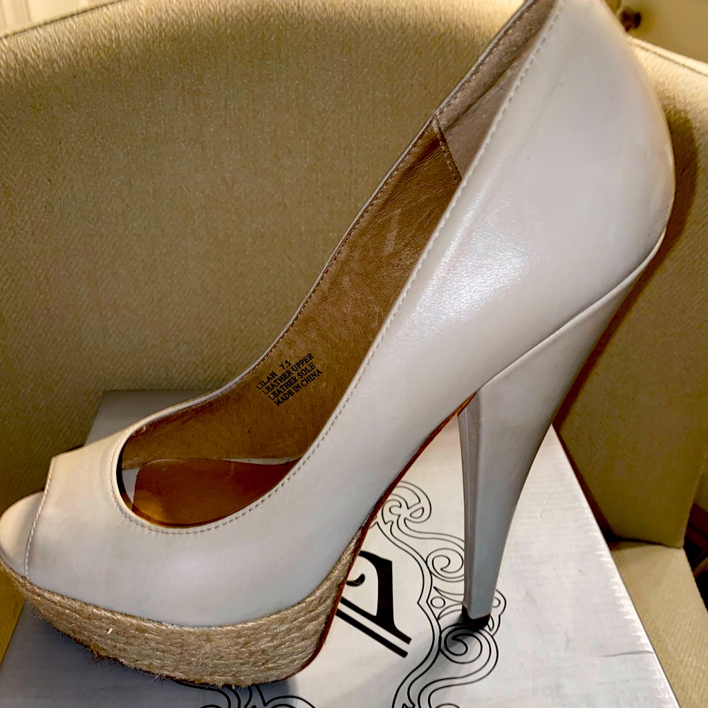 Off-White Platform Heels